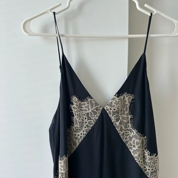 Rag & Bone Black Lace Embellished Slip Dress - Picture 2 of 4
